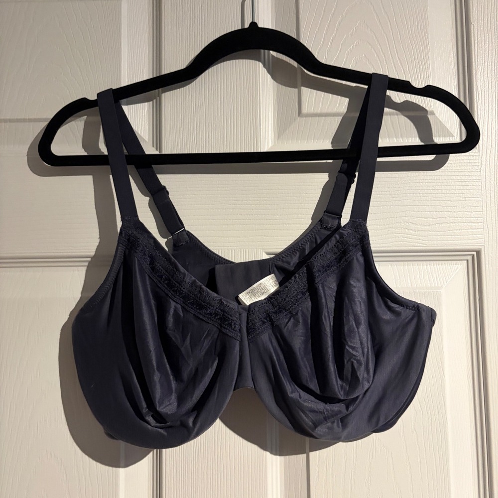 Wacoal Basic Beauty Full Figure Underwire Bra 38DD Gray 855213